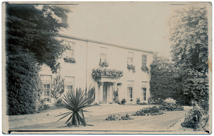 front
                      garden of hall